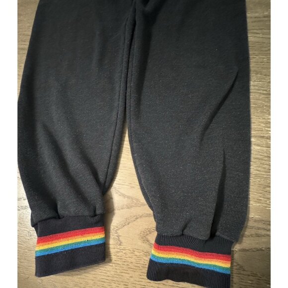 Aviator Nation Size Medium Black Sweatpants Retro Preppy Athleisure Streetwear - Picture 9 of 11